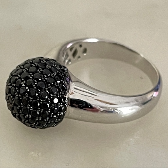Milor Black Spinel Sterling Large Ring - Picture 7 of 9